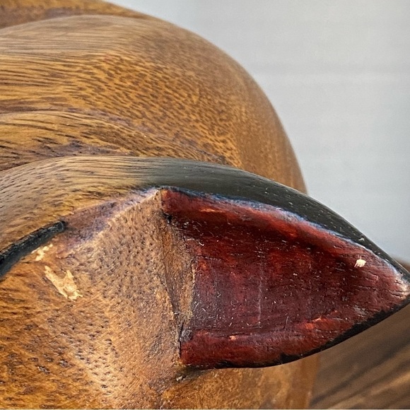 Hand Carved Sleeping Wood Siamese Cat Sleeping Sculpture Pet Statue Cat Figurine - Picture 7 of 14